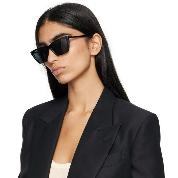 Saint Laurent Women BRAND NEW Sunglasses Black Square SL737 MICA THIN 001